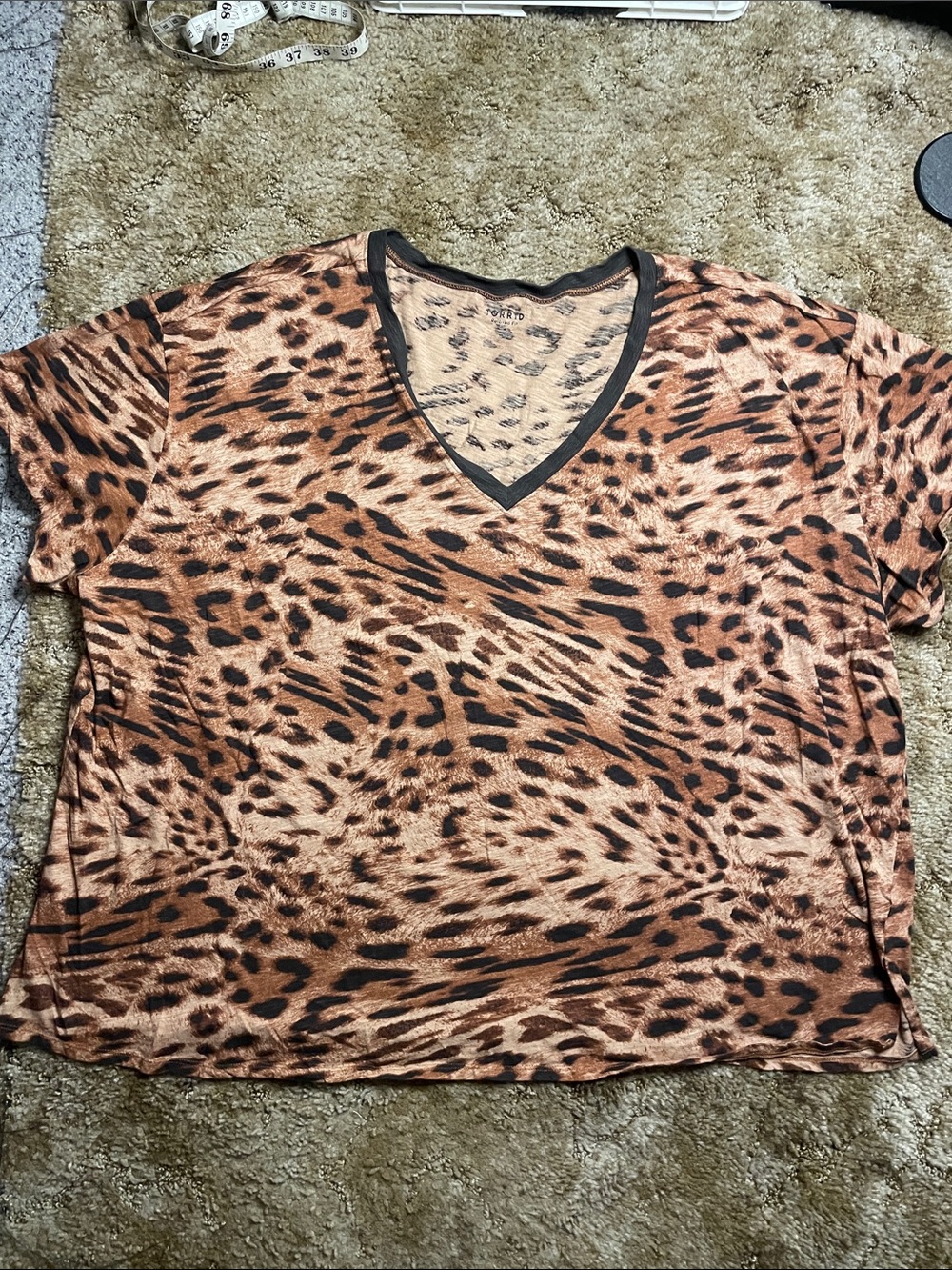 Torrid Relaxed Fit Leopard Print T Shirt Plus Size 4